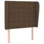sötétbarna szövet fejtámla szárnyakkal 103 x 23 x 118/128 cm