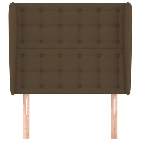 sötétbarna szövet fejtámla szárnyakkal 103 x 23 x 118/128 cm