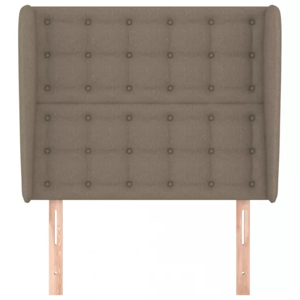 tópszínű szövet fejtámla szárnyakkal 103 x 23 x 118/128 cm