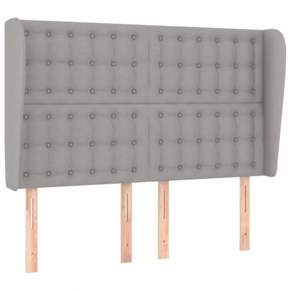 világosszürke szövet fejtámla szárnyakkal 147 x 23 x 118/128 cm