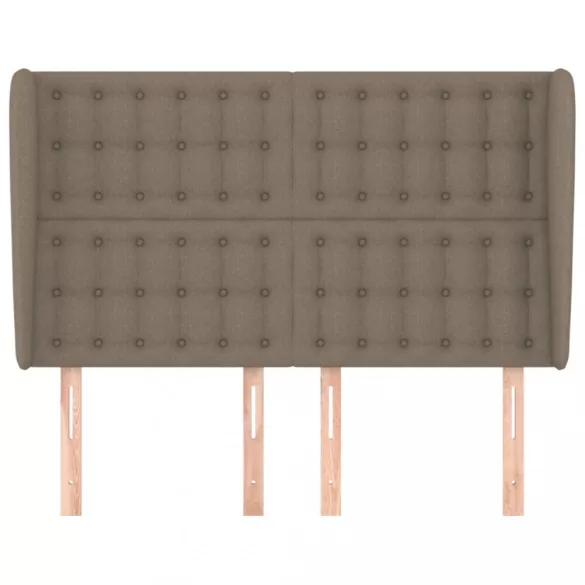 tópszínű szövet fejtámla szárnyakkal 147 x 23 x 118/128 cm