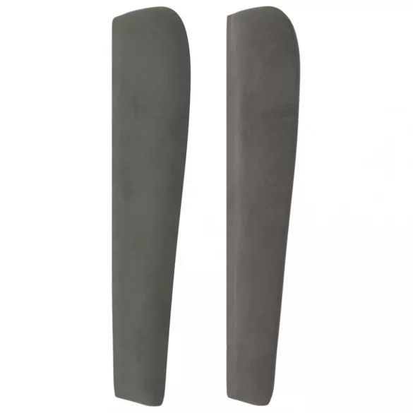 sötétszürke bársony fejtámla szárnyakkal 83 x 23 x 118/128 cm