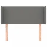 sötétszürke szövet fejtámla szárnyakkal 83x16x78/88 cm