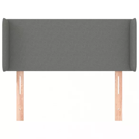 sötétszürke szövet fejtámla szárnyakkal 93x16x78/88 cm