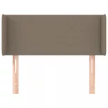 tópszínű szövet fejtámla szárnyakkal 103x16x78/88 cm