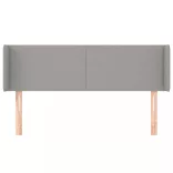 világosszürke szövet fejtámla szárnyakkal 147x16x78/88 cm