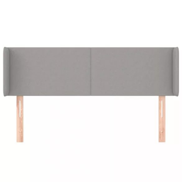 világosszürke szövet fejtámla szárnyakkal 147x16x78/88 cm