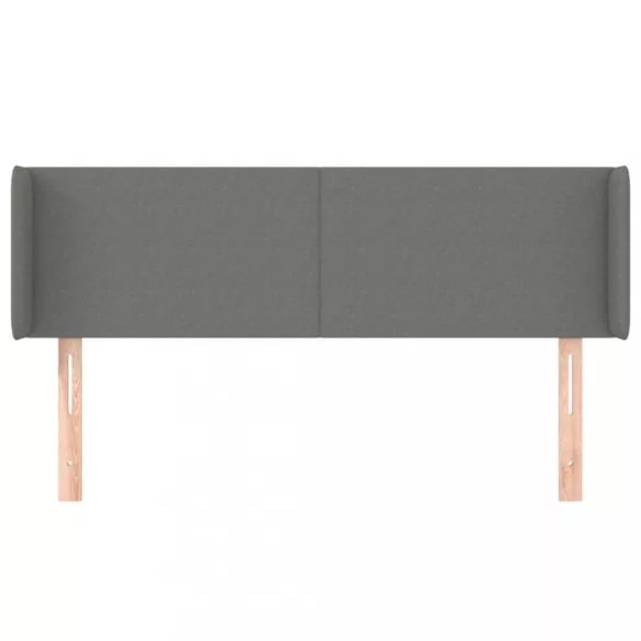 sötétszürke szövet fejtámla szárnyakkal 147x16x78/88 cm