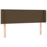 sötétbarna szövet fejtámla szárnyakkal 147x16x78/88 cm
