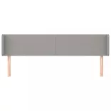 világosszürke szövet fejtámla szárnyakkal 163x16x78/88 cm