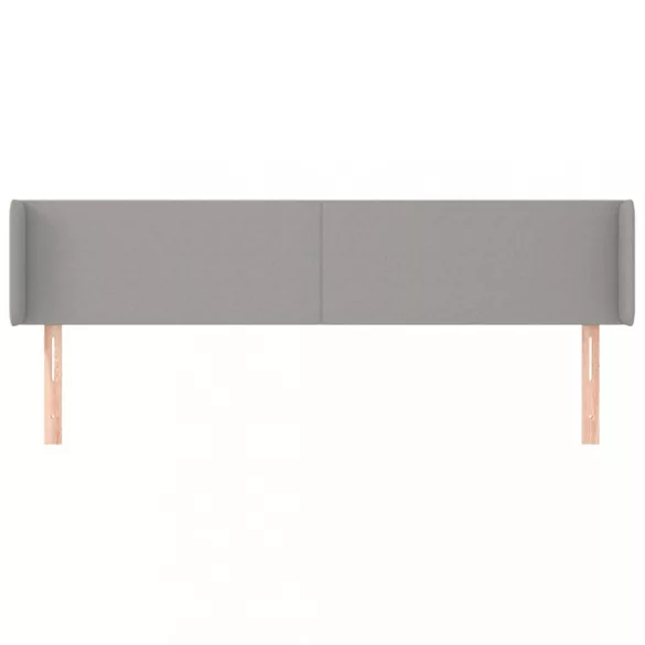 világosszürke szövet fejtámla szárnyakkal 163x16x78/88 cm