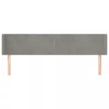 világosszürke bársony szárnyas fejtámla 163x16x78/88 cm