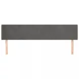 sötétszürke bársony szárnyas fejtámla 163x16x78/88 cm