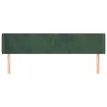 sötétzöld bársony szárnyas fejtámla 203x16x78/88 cm