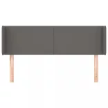 szürke műbőr szárnyas fejtámla szárnyakkal 147x16x78/88 cm