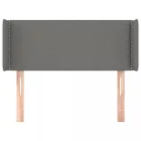 sötétszürke szövet fejtámla szárnyakkal 83x16x78/88 cm