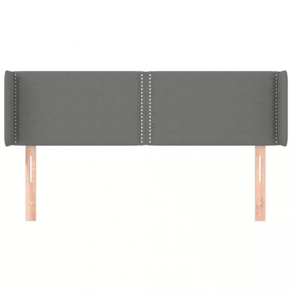 sötétszürke szövet fejtámla szárnyakkal 147x16x78/88 cm