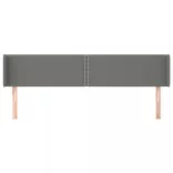 sötétszürke szövet fejtámla szárnyakkal 183x16x78/88 cm