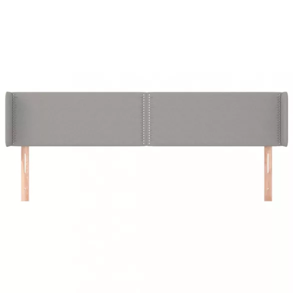 világosszürke szövet fejtámla szárnyakkal 203x16x78/88 cm