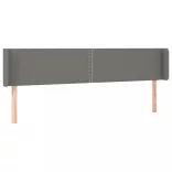 sötétszürke szövet fejtámla szárnyakkal 203x16x78/88 cm