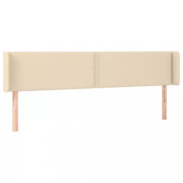 krémszínű szövet fejtámla szárnyakkal 203x16x78/88 cm