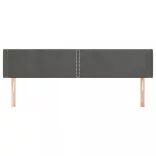 sötétszürke bársony szárnyas fejtámla 203x16x78/88 cm