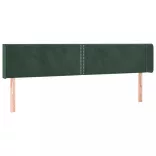 sötétzöld bársony szárnyas fejtámla 203x16x78/88 cm