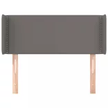 szürke műbőr szárnyas fejtámla 83x16x78/88 cm