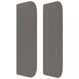 szürke műbőr szárnyas fejtámla szárnyakkal 147x16x78/88 cm