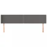 szürke műbőr szárnyas fejtámla 183x16x78/88 cm