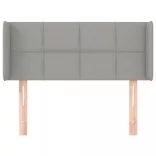 világosszürke szövet fejtámla 83x16x78/88 cm