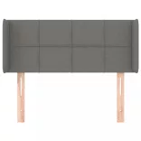 sötétszürke szövet fejtámla szárnyakkal 93x16x78/88 cm