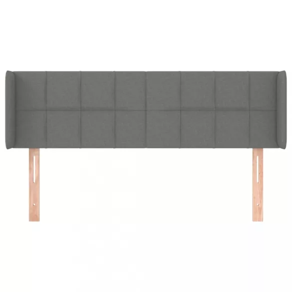 sötétszürke szövet fejtámla szárnyakkal 147x16x78/88 cm