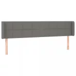 sötétszürke szövet fejtámla szárnyakkal 203x16x78/88 cm