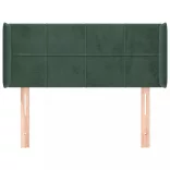 sötétzöld bársony fejtámla 93x16x78/88 cm