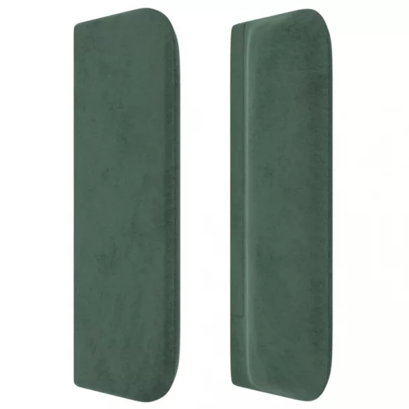 sötétzöld bársony fejtámla 103x16x78/88 cm