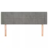 világosszürke bársony fejtámla 147x16x78/88 cm