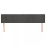 sötétszürke bársony szárnyas fejtámla 203x16x78/88 cm