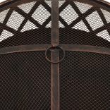 acél XXL-es méretű rusztikus tűztál piszkavassal 76 cm