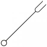 acél XXL-es méretű rusztikus tűztál piszkavassal 76 cm