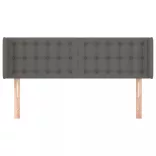 szürke műbőr szárnyas fejtámla szárnyakkal 147x16x78/88 cm