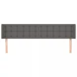 szürke műbőr szárnyas fejtámla 163x16x78/88 cm