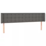 szürke műbőr szárnyas fejtámla 183x16x78/88 cm