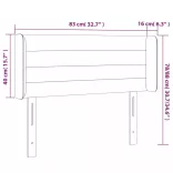 tópszínű szövet fejtámla 83x16x78/88 cm