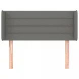 sötétszürke szövet fejtámla szárnyakkal 103x16x78/88 cm