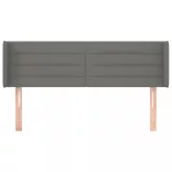 sötétszürke szövet fejtámla szárnyakkal 147x16x78/88 cm