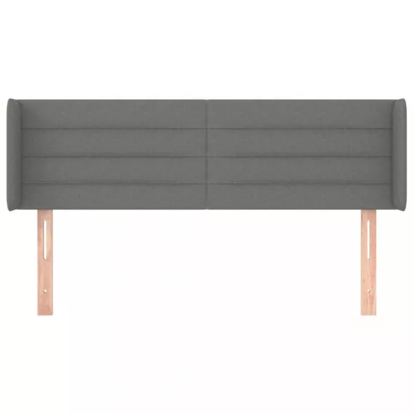 sötétszürke szövet fejtámla szárnyakkal 147x16x78/88 cm