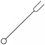 acél XXL-es méretű rusztikus tűztál piszkavassal 67,5 cm