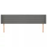 sötétszürke szövet fejtámla szárnyakkal 183x16x78/88 cm