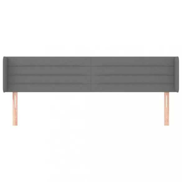 sötétszürke szövet fejtámla szárnyakkal 183x16x78/88 cm